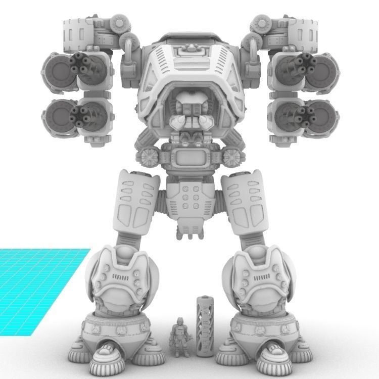 Project Gigante-Superheavy Gatling and Battle Cannon Upgrades 3D print model_4
