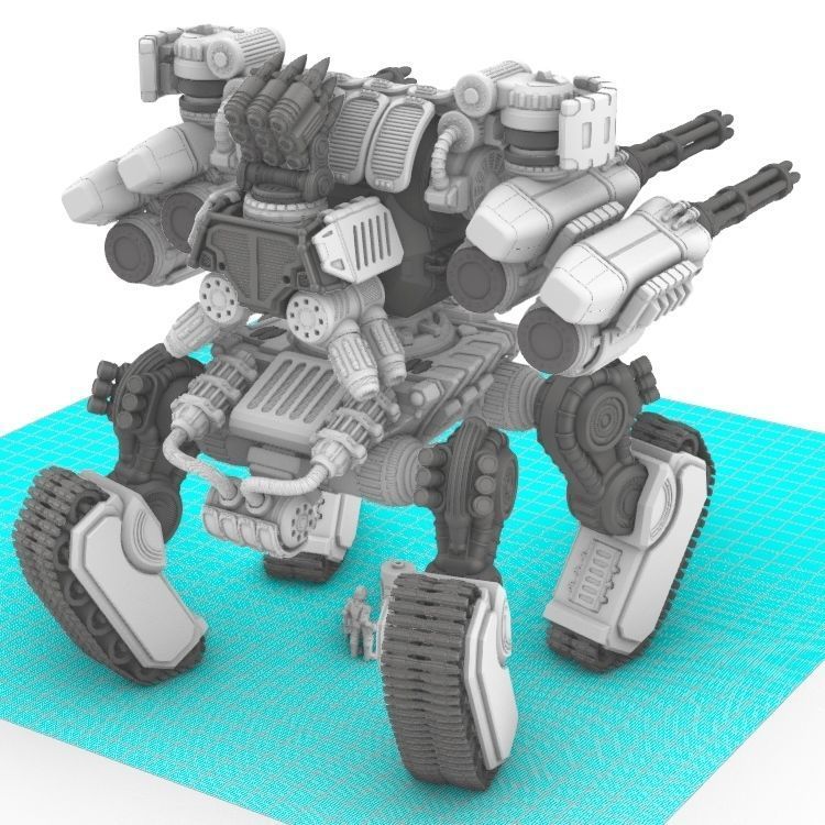 Project Gigante-Superheavy Gatling and Battle Cannon Upgrades 3D print model_2
