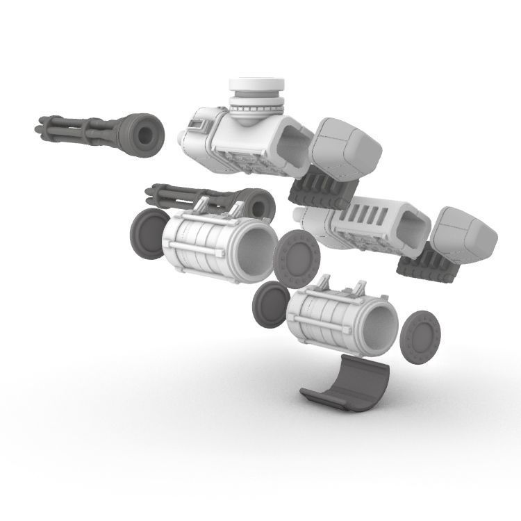 Project Gigante-Superheavy Gatling and Battle Cannon Upgrades 3D print model_20