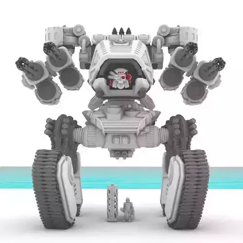 Project Gigante-Superheavy Gatling and Battle Cannon Upgrades 3D print model