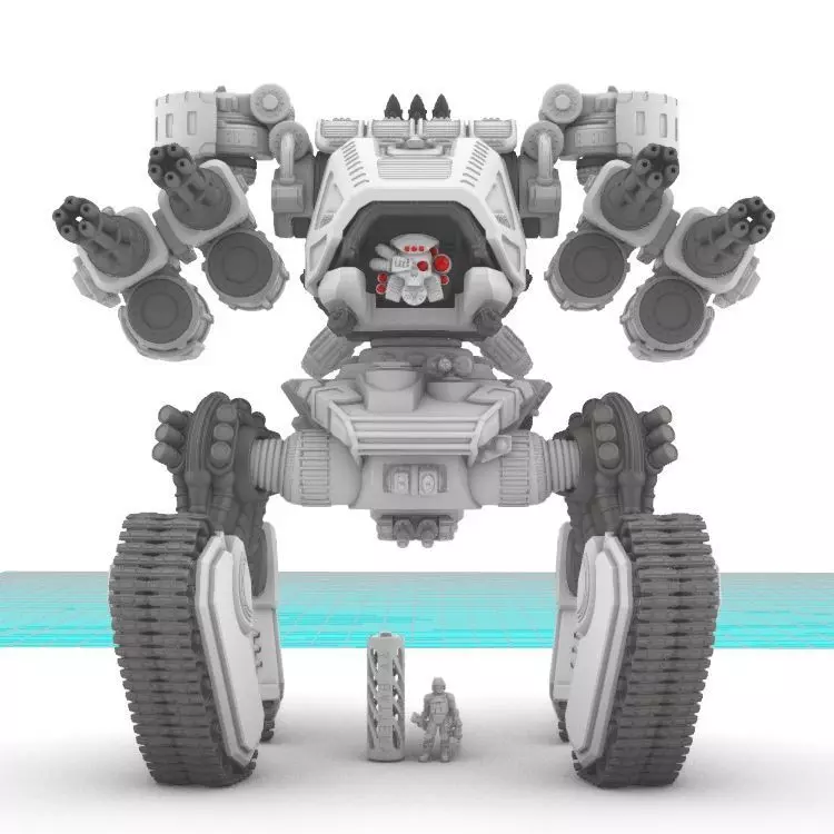 Project Gigante-Superheavy Gatling and Battle Cannon Upgrades 3D print model_0