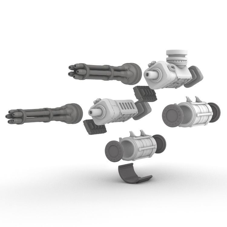Project Gigante-Superheavy Gatling and Battle Cannon Upgrades 3D print model_19