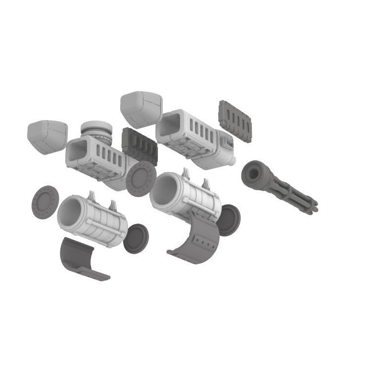 Project Gigante-Superheavy Gatling and Battle Cannon Upgrades 3D print model_25