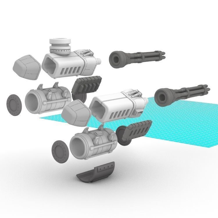 Project Gigante-Superheavy Gatling and Battle Cannon Upgrades 3D print model_21