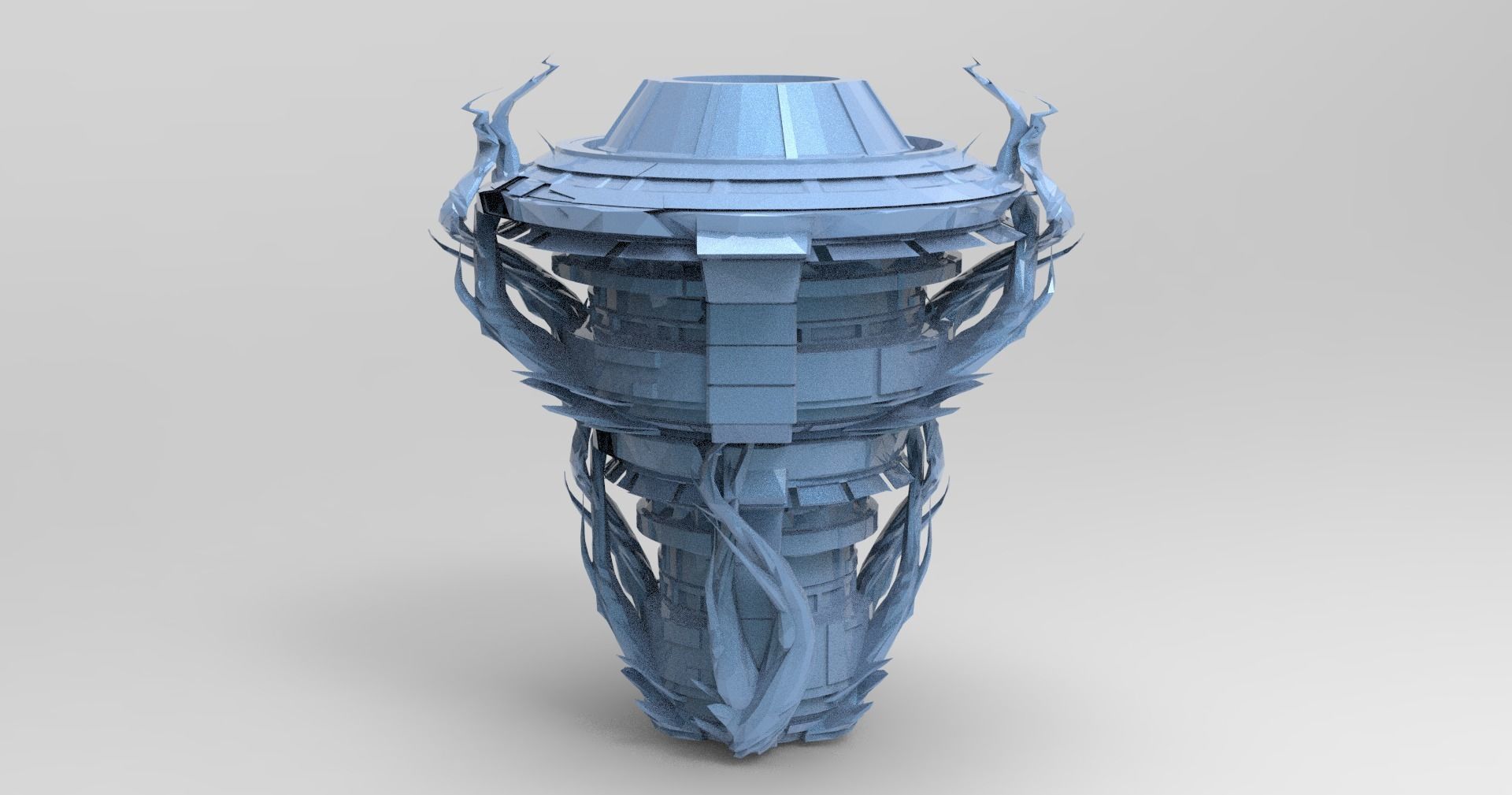 Dark weave Watchtower Low-poly 3D model_1
