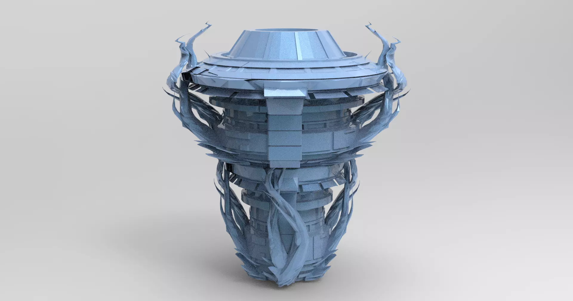 Dark weave Watchtower Low-poly 3D model_0