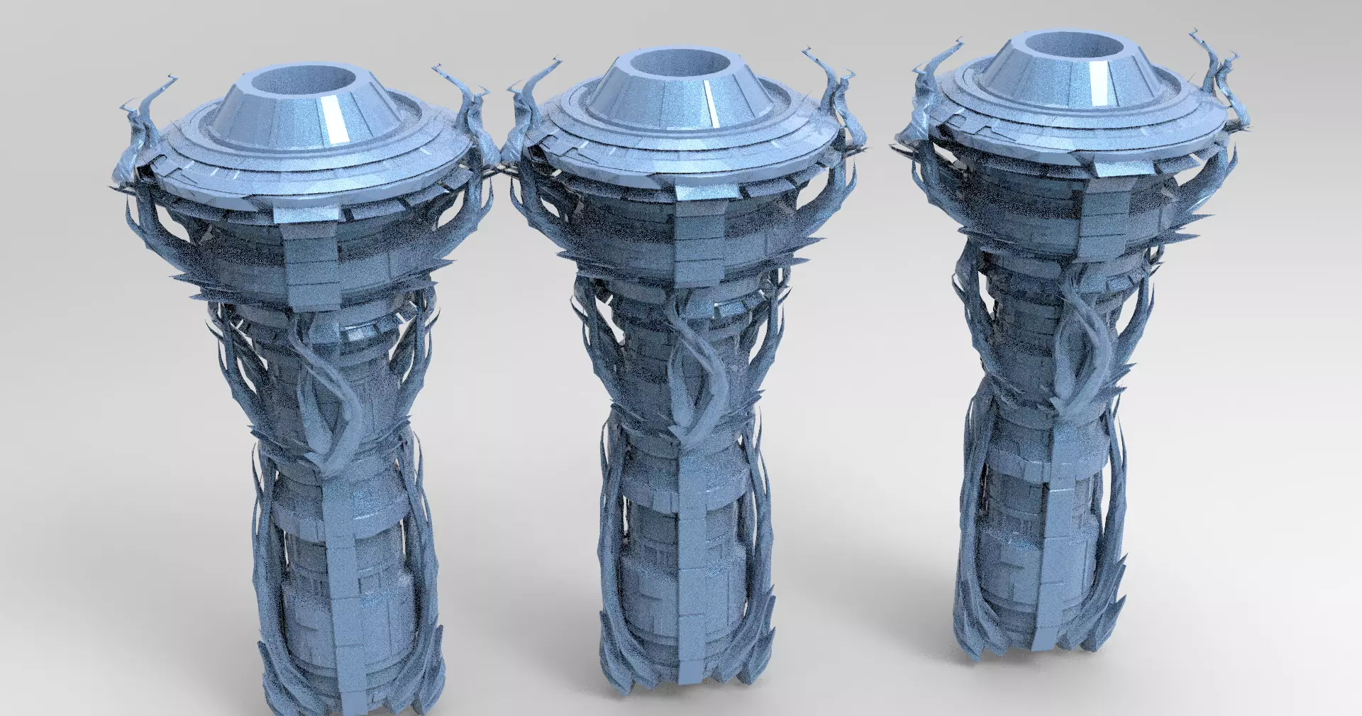 Dark weave elven Dome  Low-poly 3D model_0