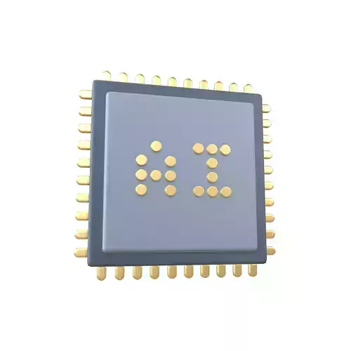 Artificial intelligence Chip Icon v1 001