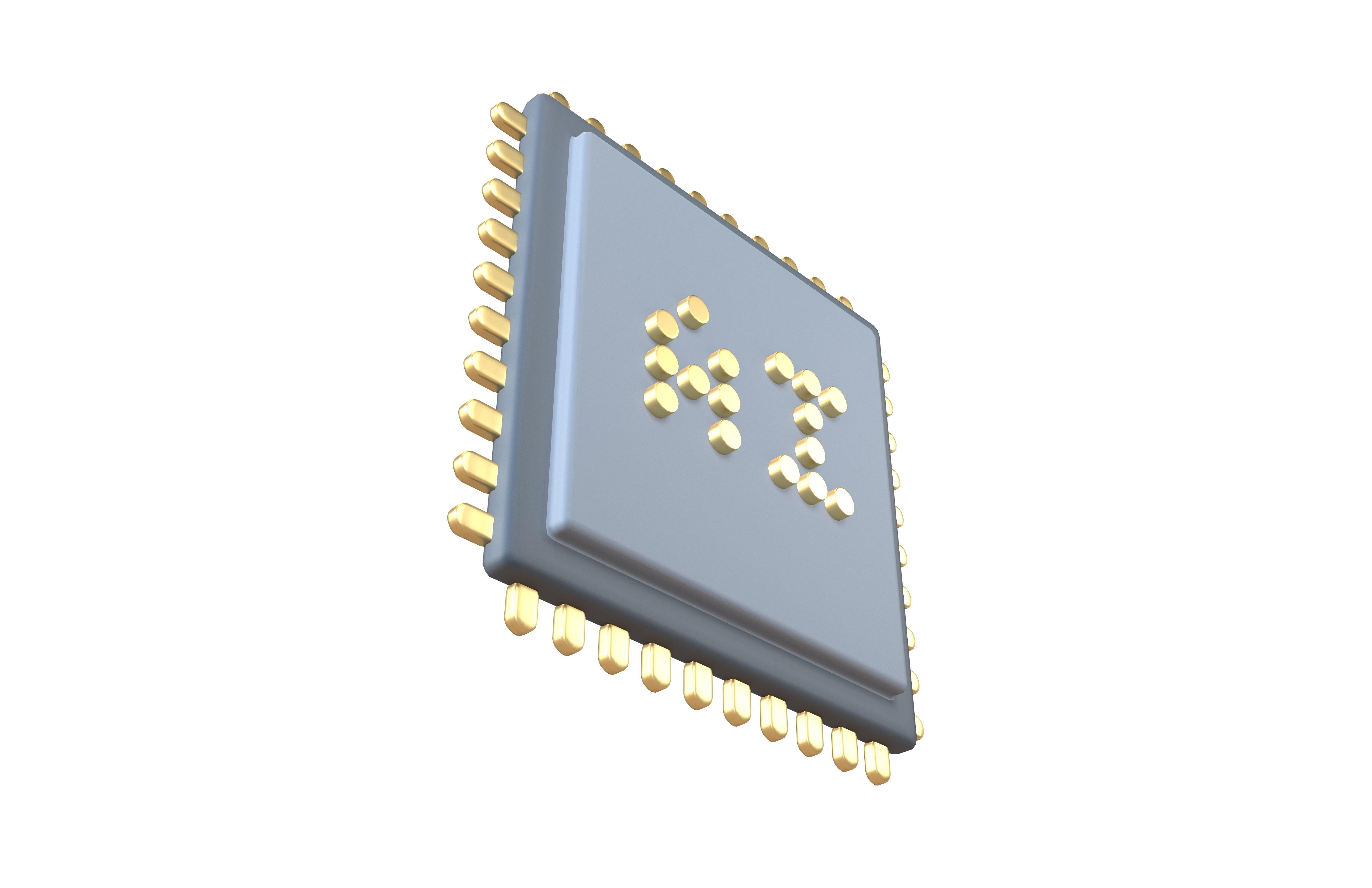 3D model Artificial intelligence Chip Icon v1 001 VR / AR / low-poly ...