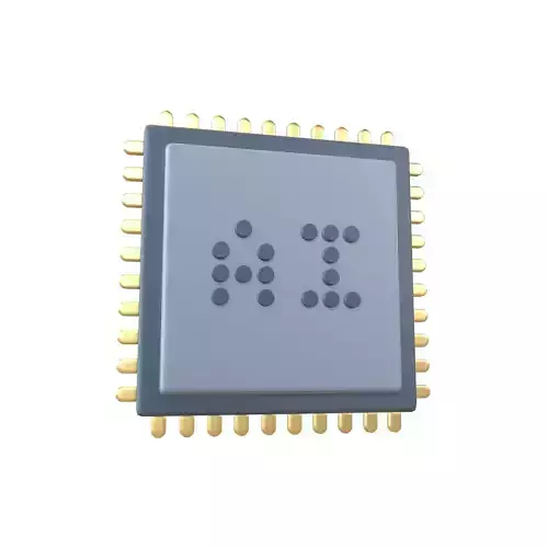 Artificial intelligence Chip Icon v1 004