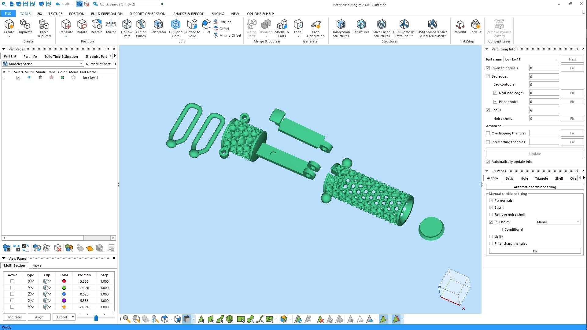 lock round 3D print model_7