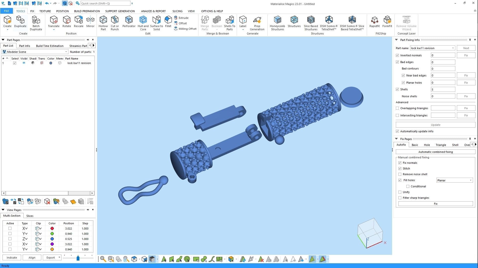 lock round 3D print model_7