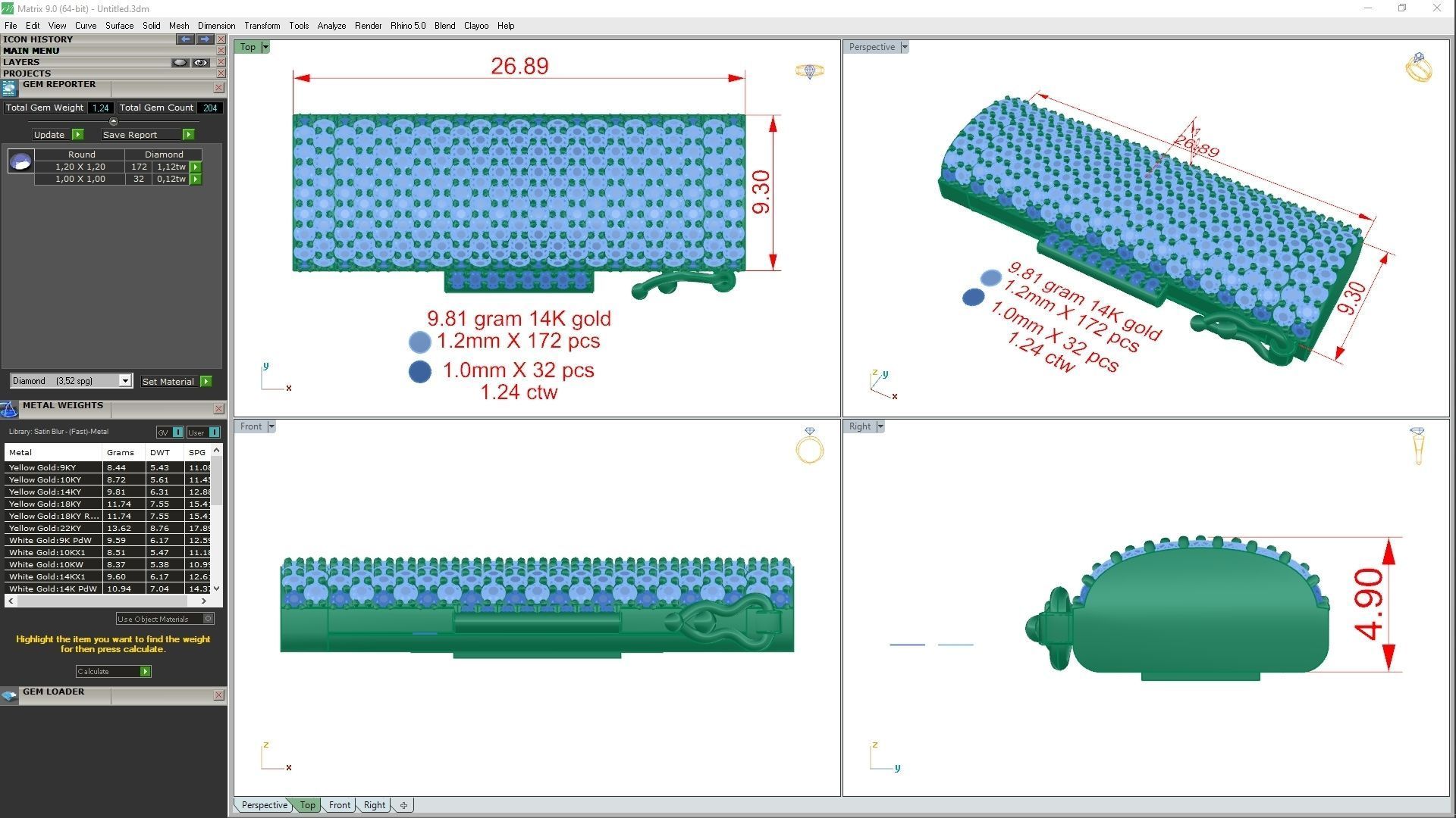 lock chain 3D print model_7