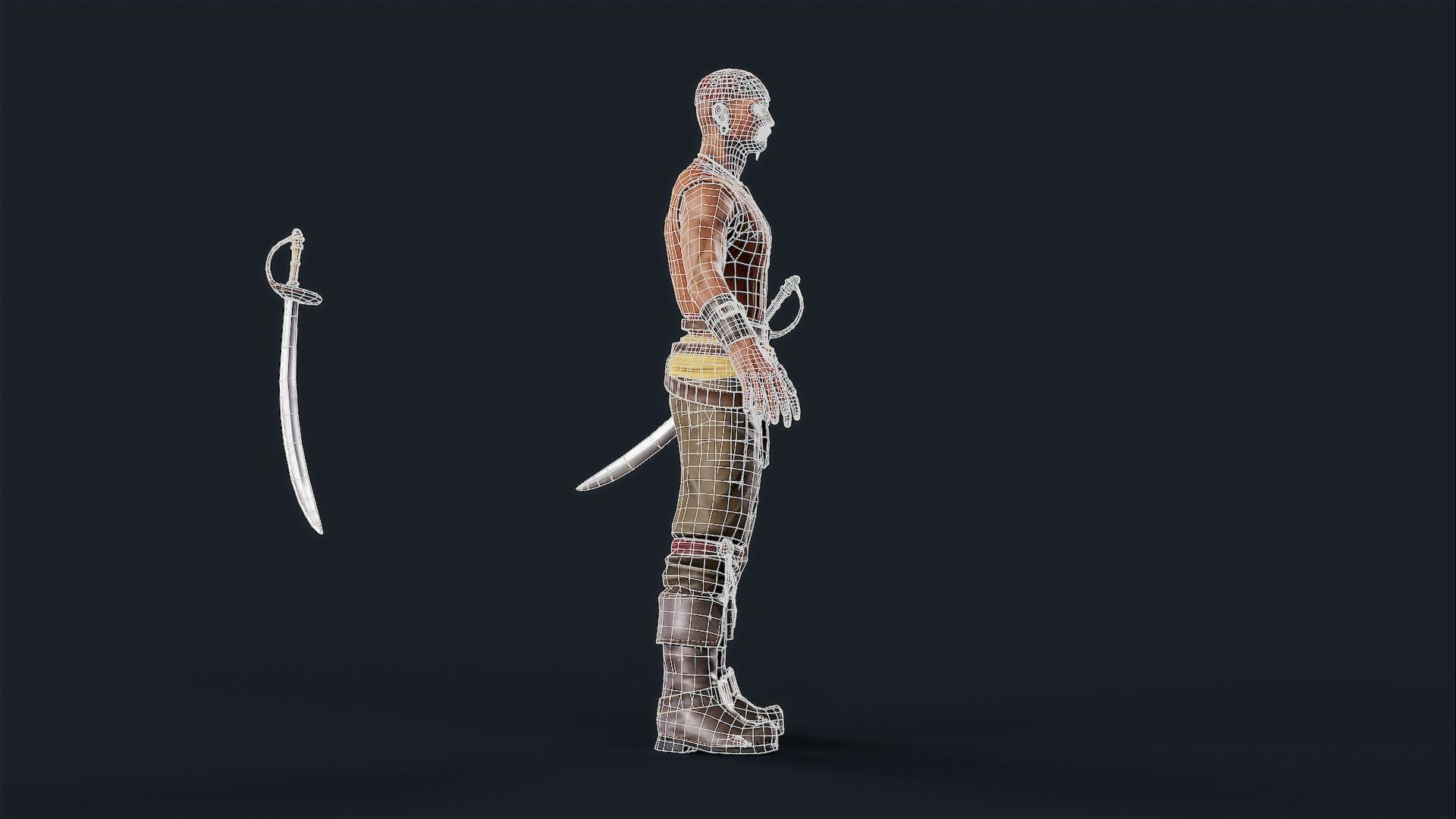 Pirate 5  Low-poly 3D model_14