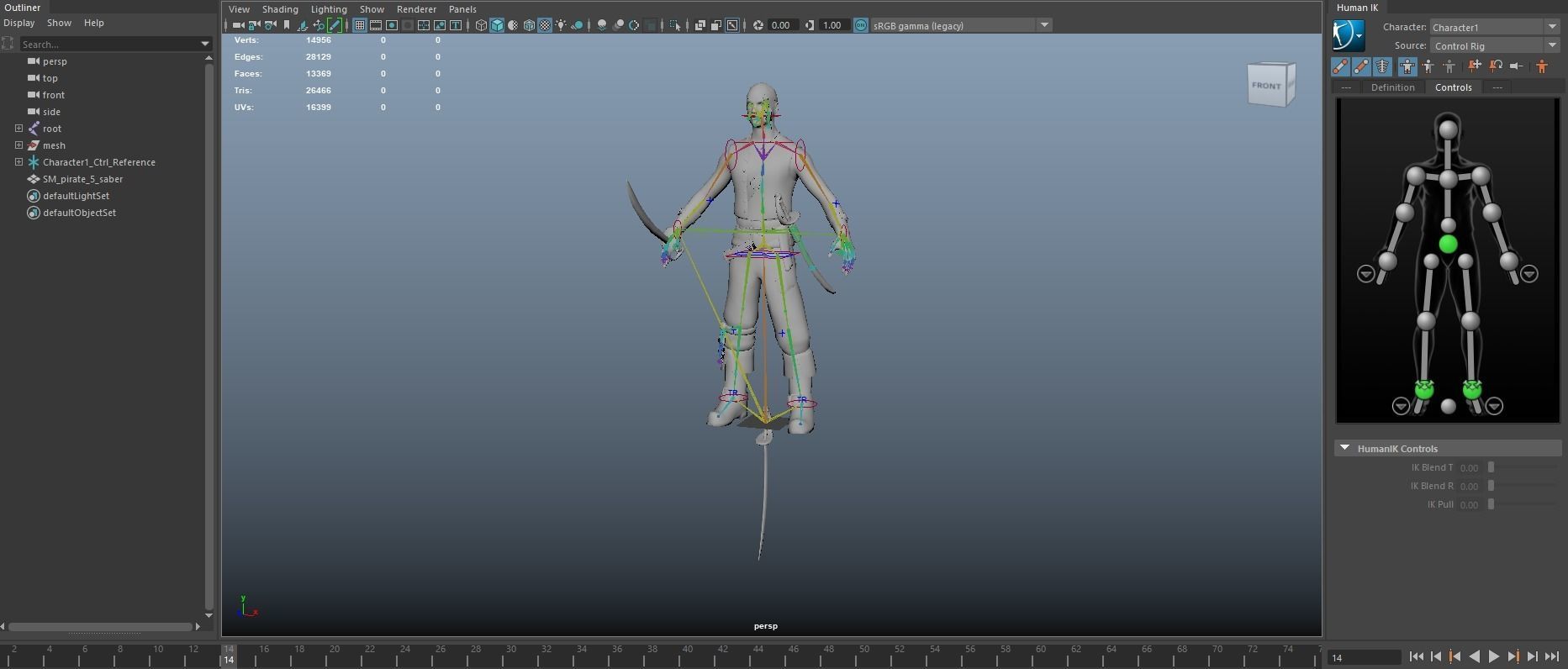 Pirate 5  Low-poly 3D model_22