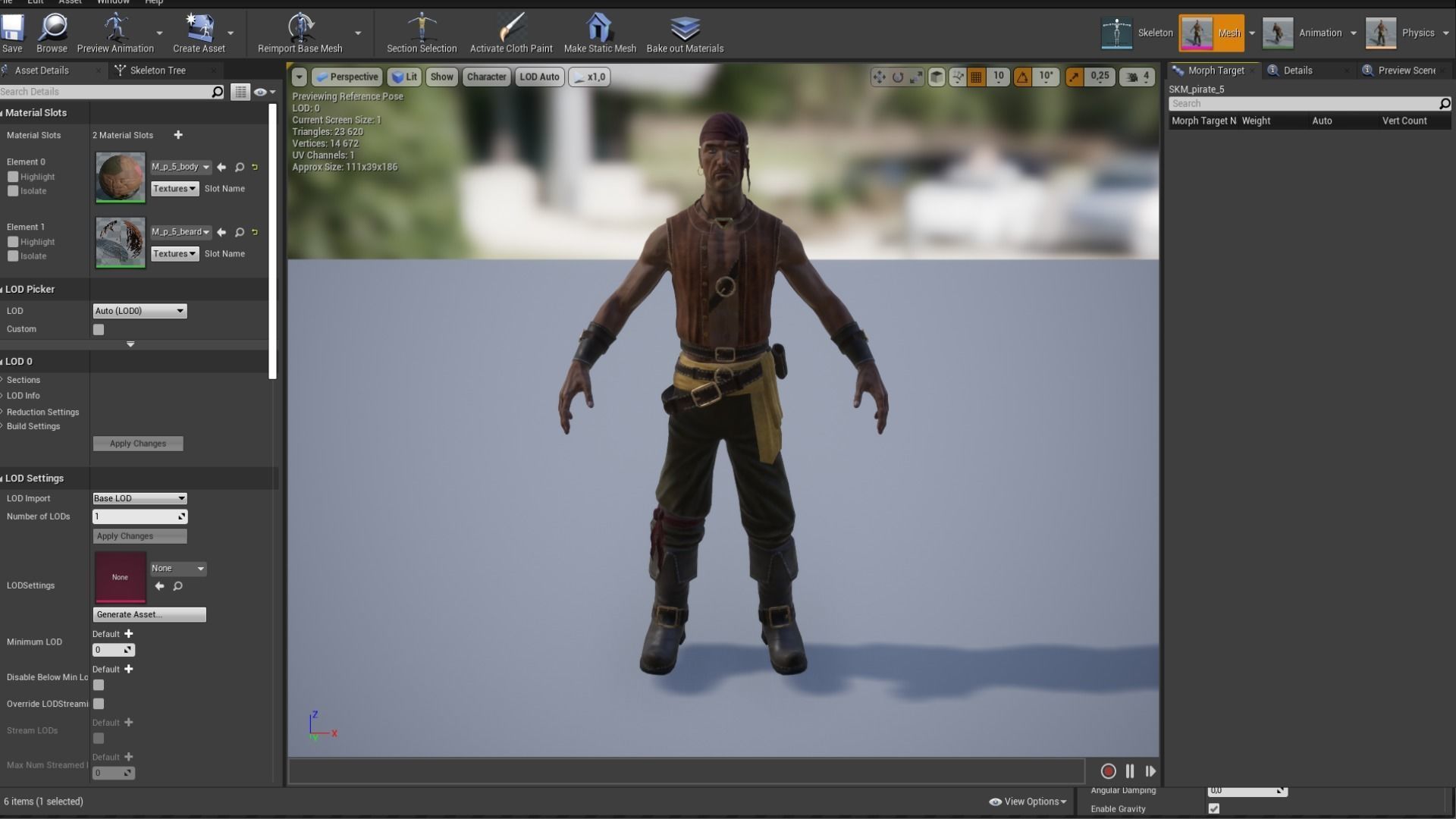 Pirate 5  Low-poly 3D model_16