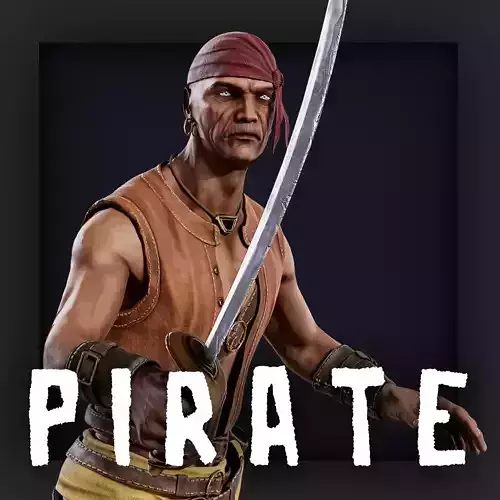 Pirate 5  Low-poly 3D model
