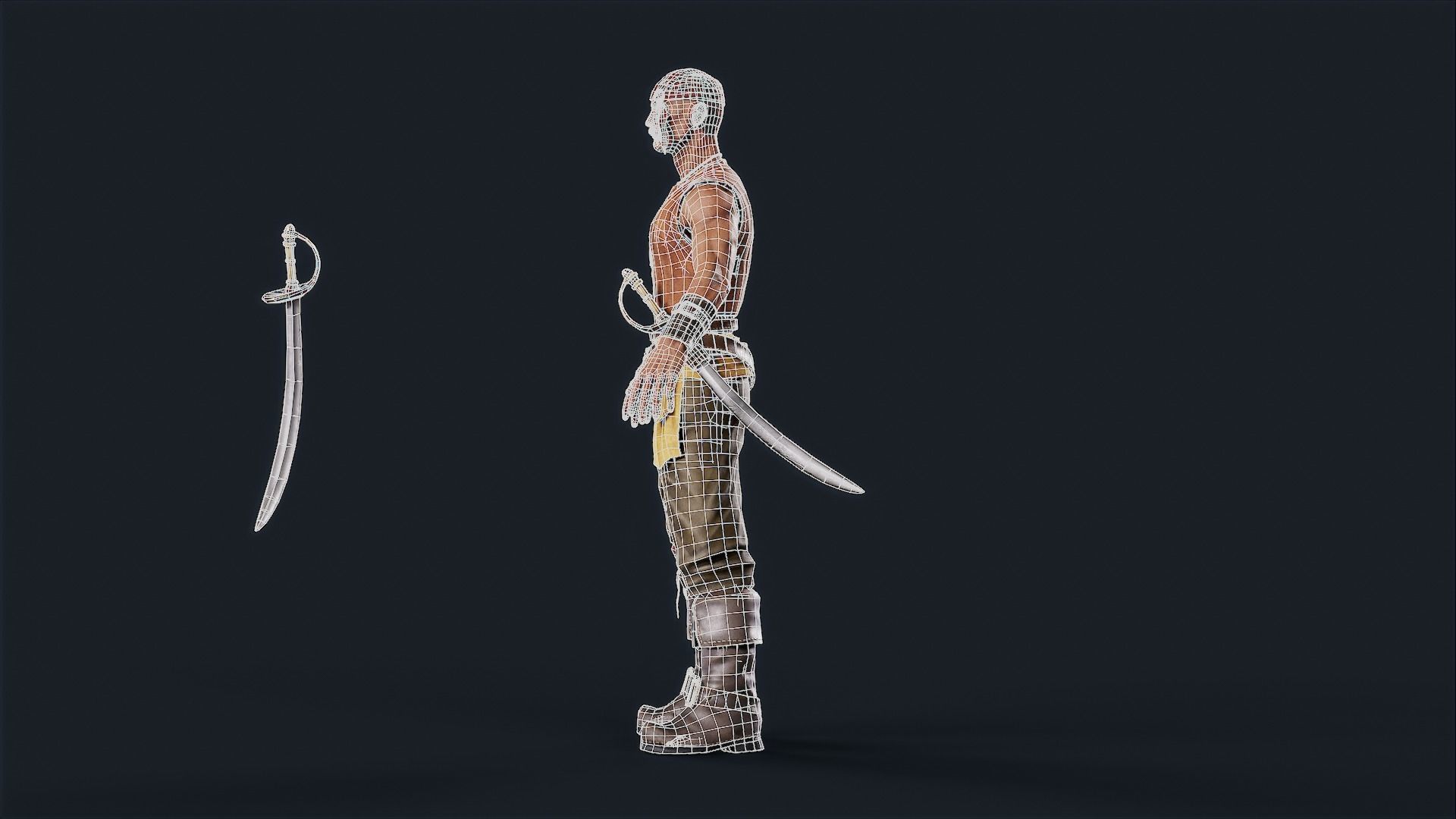 Pirate 5  Low-poly 3D model_15