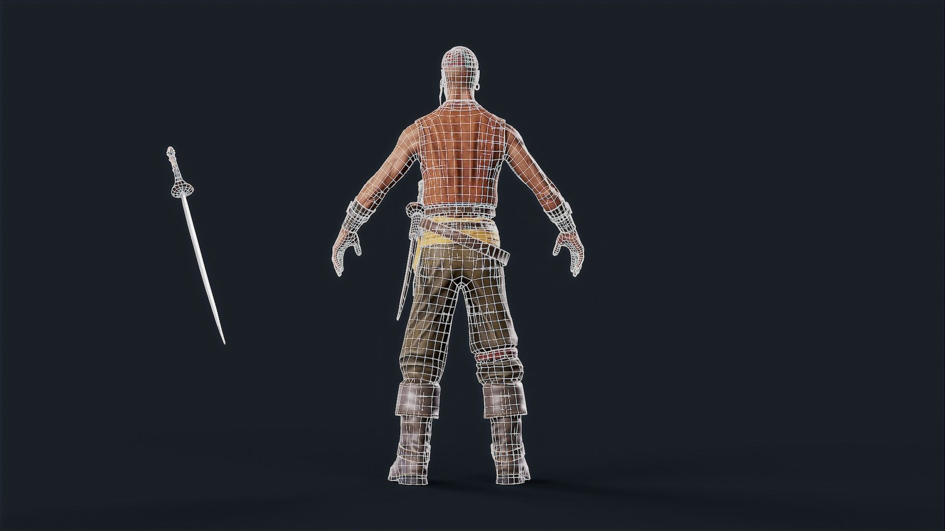 Pirate 5  Low-poly 3D model_12