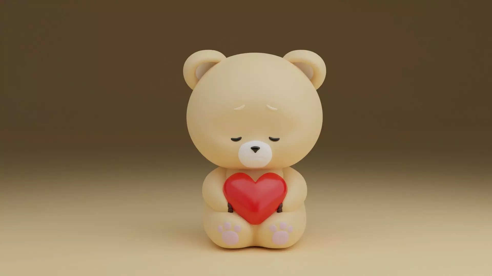 cute bear 3D print model