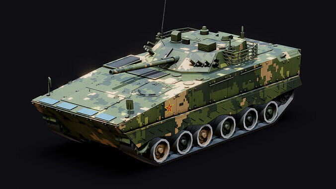 PLA ZBD-04A IFV Low-poly 3D model