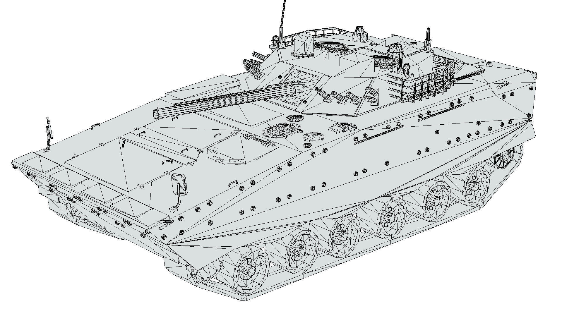 PLA ZBD-04A IFV Low-poly 3D model_12