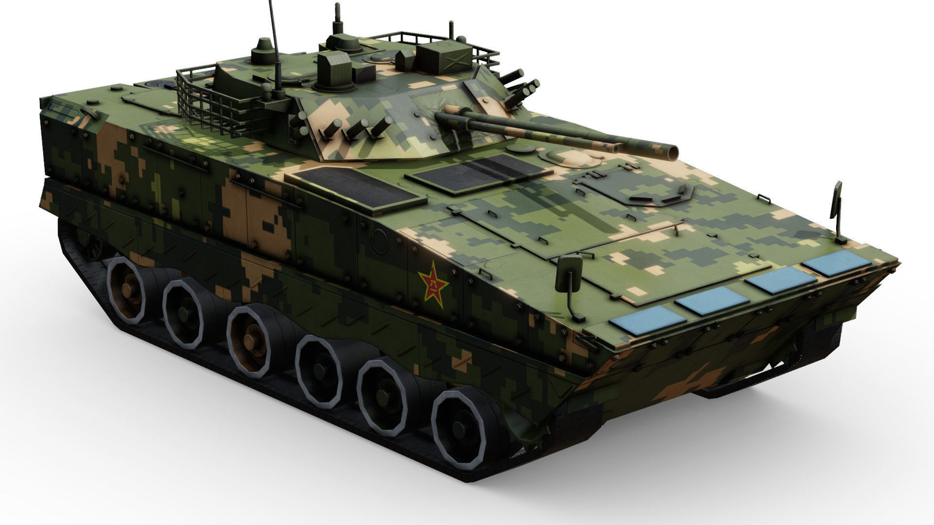 PLA ZBD-04A IFV Low-poly 3D model_10