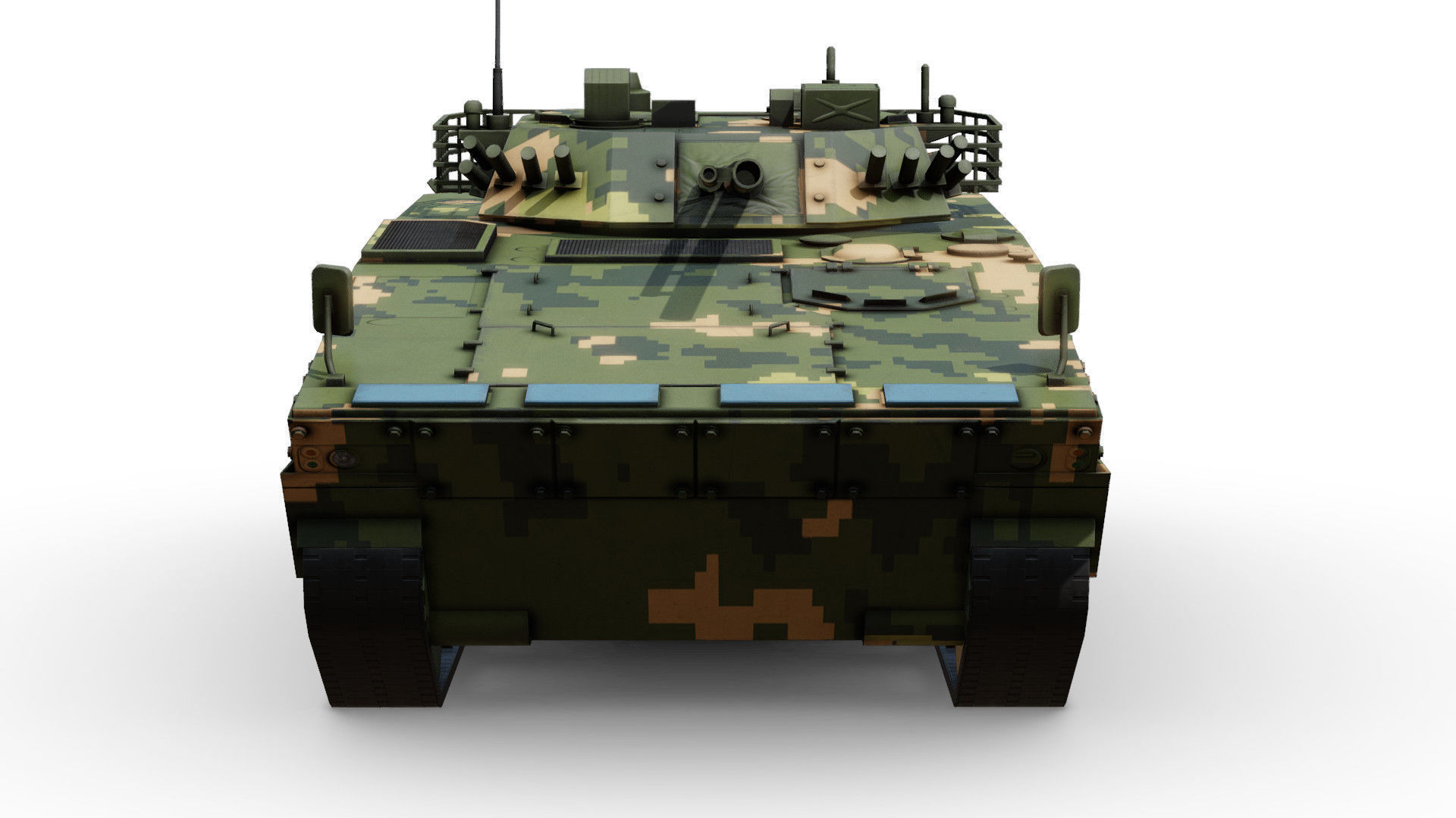 PLA ZBD-04A IFV Low-poly 3D model_9