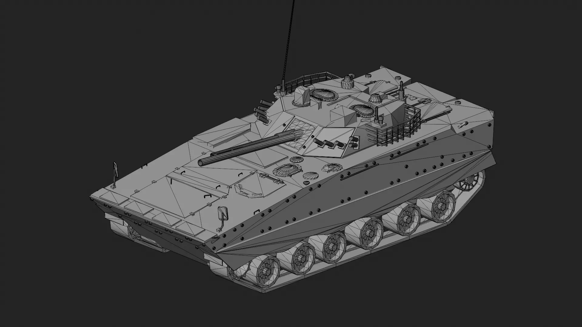 PLA ZBD-04A IFV Low-poly 3D model_2
