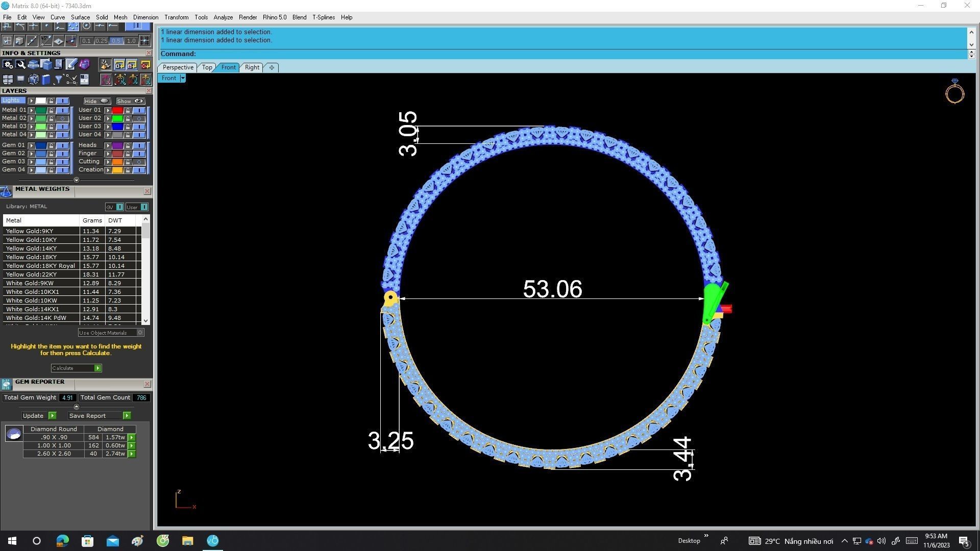 A7340 Luxury Diamond Eternity Bangle Bracelets 3D Model 3D print model_6