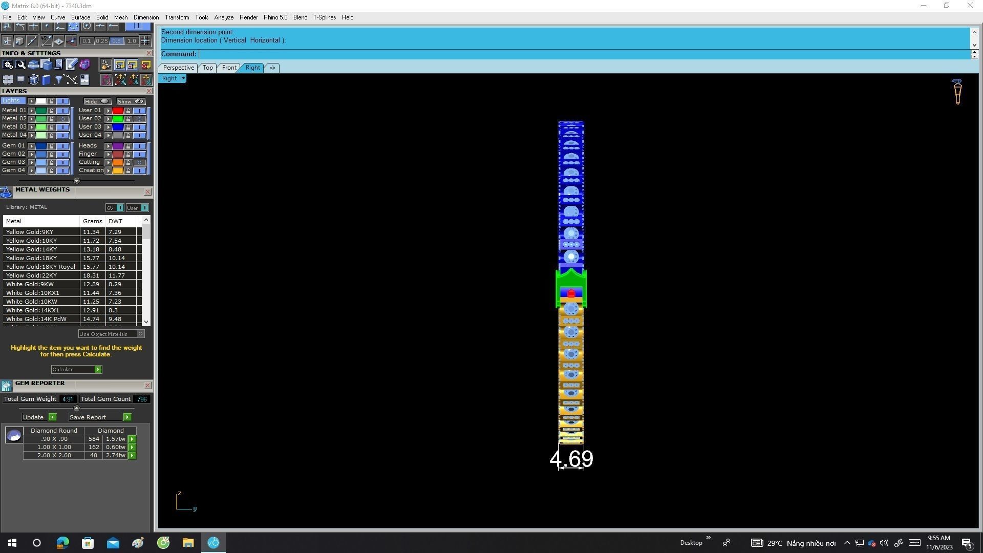 A7340 Luxury Diamond Eternity Bangle Bracelets 3D Model 3D print model_7