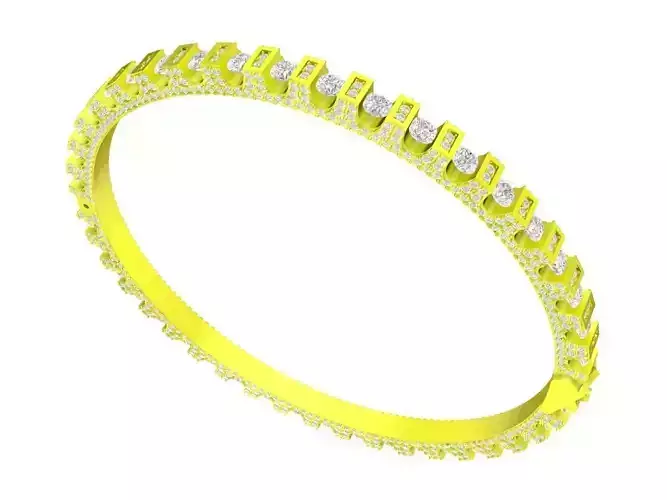 A7341 Fashion Diamond Eternity Bangle Bracelets 3D Model