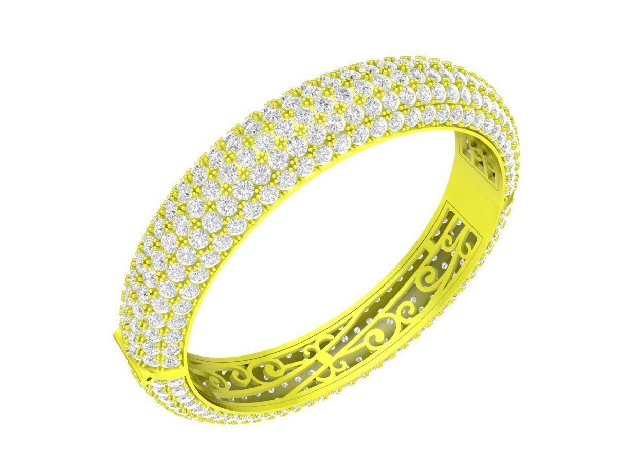 7283 luxury diamond eternity bangle bracelets for women 3D print model_4