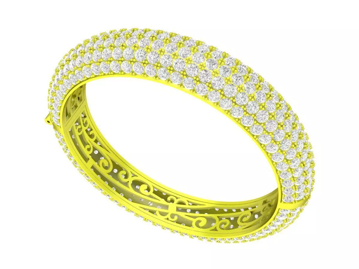 7283 luxury diamond eternity bangle bracelets for women 3D print model_0