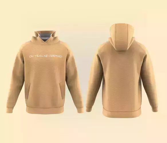 Men Fashion Hooded Sweatshirt Low-poly 3D model