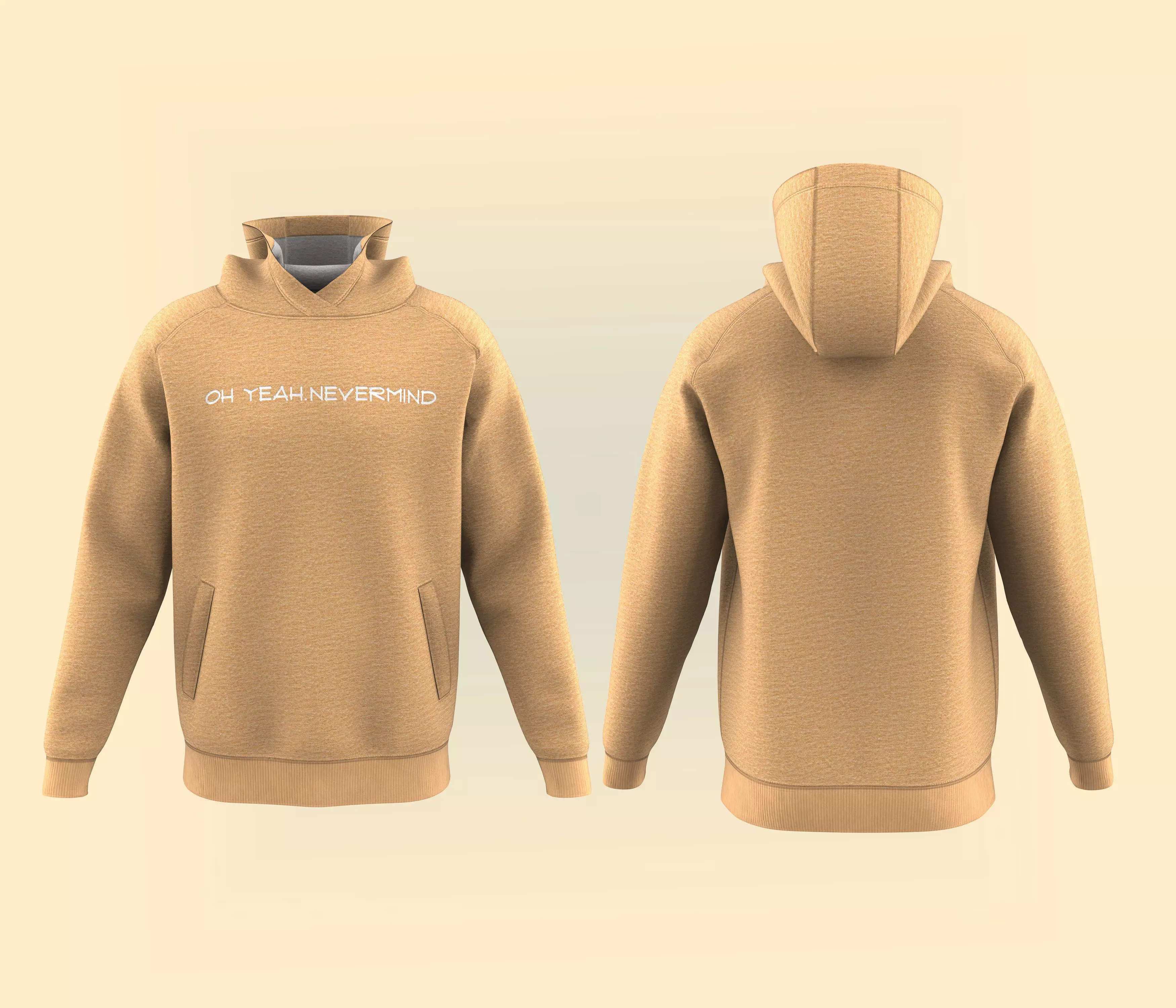 Men Fashion Hooded Sweatshirt Low-poly 3D model