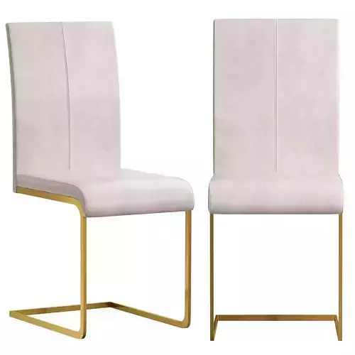 White PU Leather Dining Chairs By Homary 
