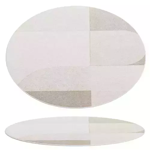 Abstract Contemporary Round Rug
