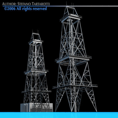 Drilling tower 3D model_3