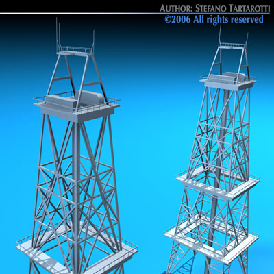 Drilling tower 3D model_2