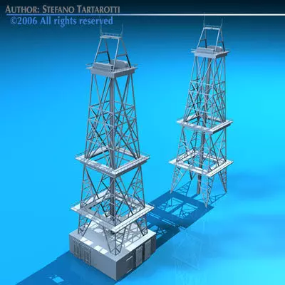 Drilling tower 3D model_0