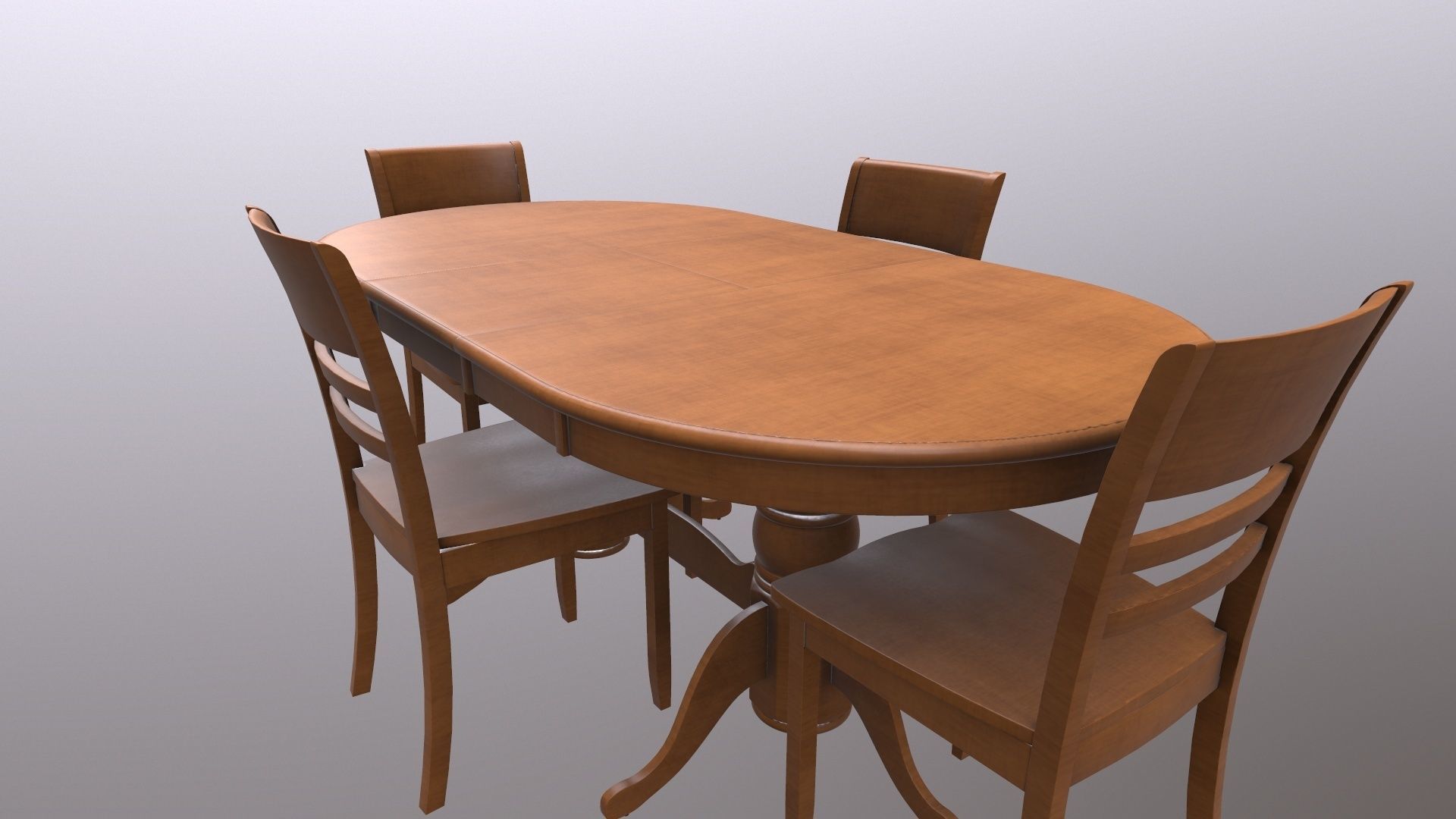 Dining Table Set 3D model_6