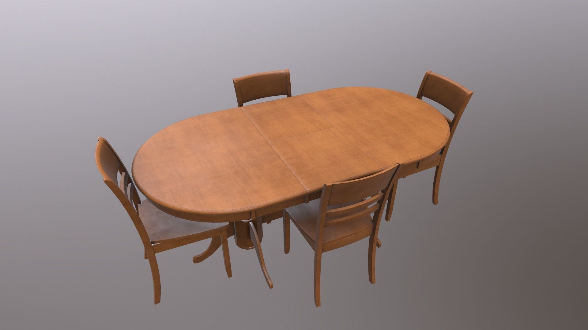Dining Table Set 3D model_2