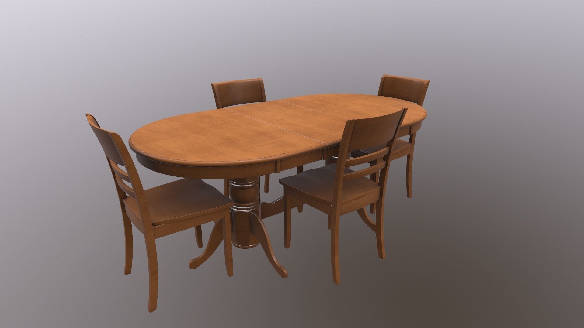 Dining Table Set 3D model_5