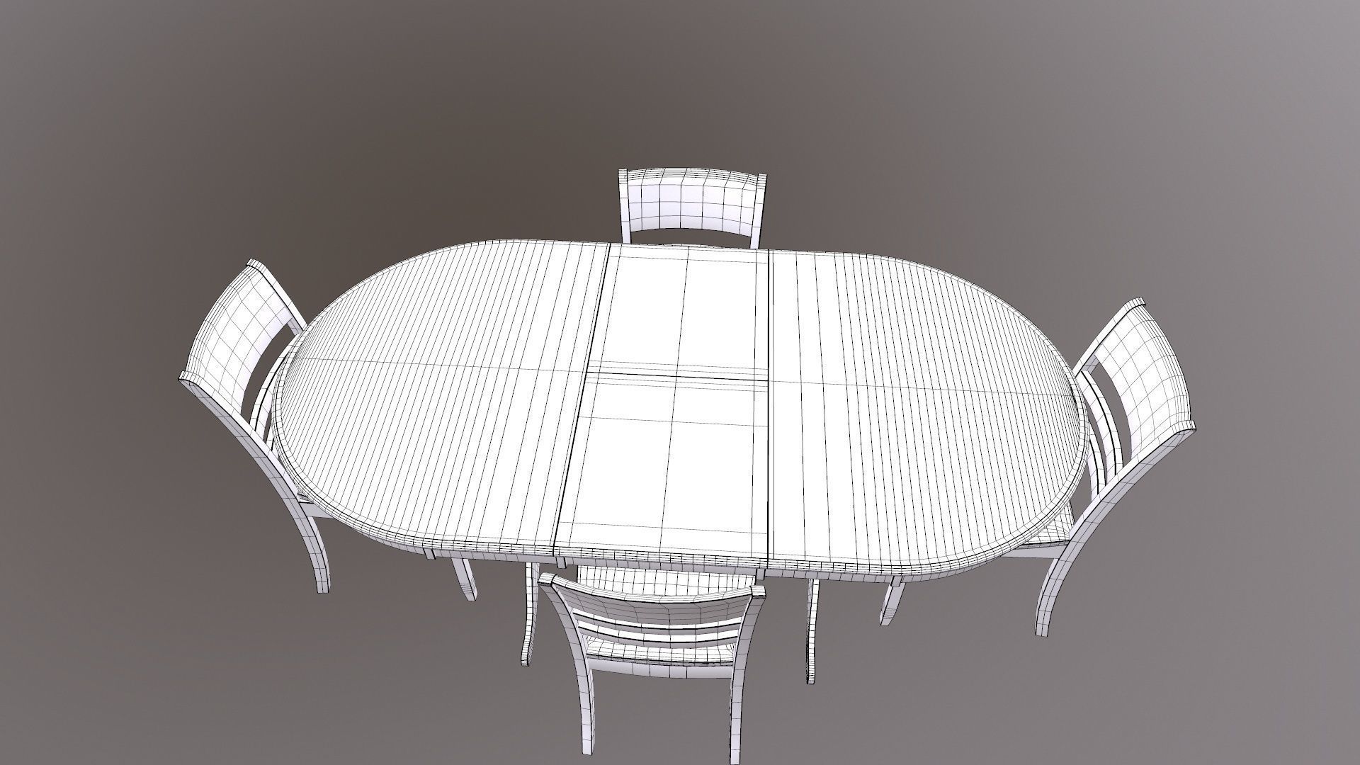 Dining Table Set 3D model_12