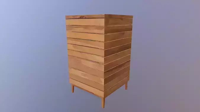 Laundry basket 40 x 40 x 70 cm 3D model