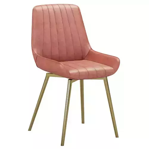 Orange Dining Chairs with PU Leather By Homary