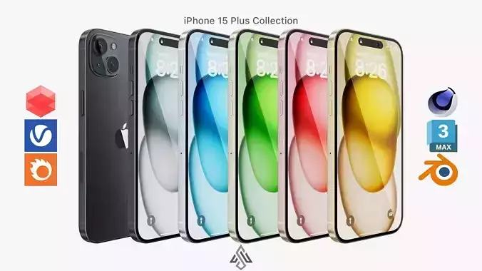 Apple iPhone 15 Plus Collection 3D model