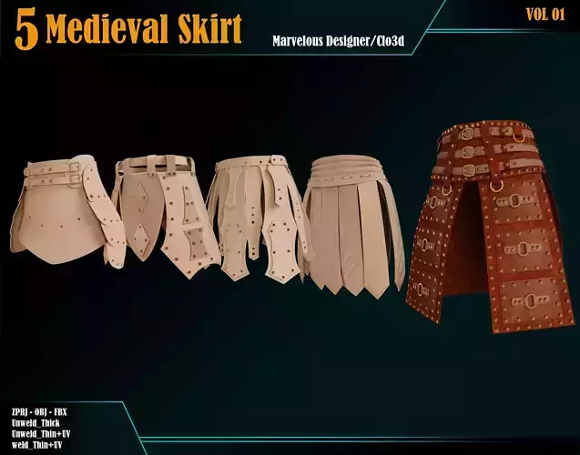 5 Medieval Skirt VOL 01