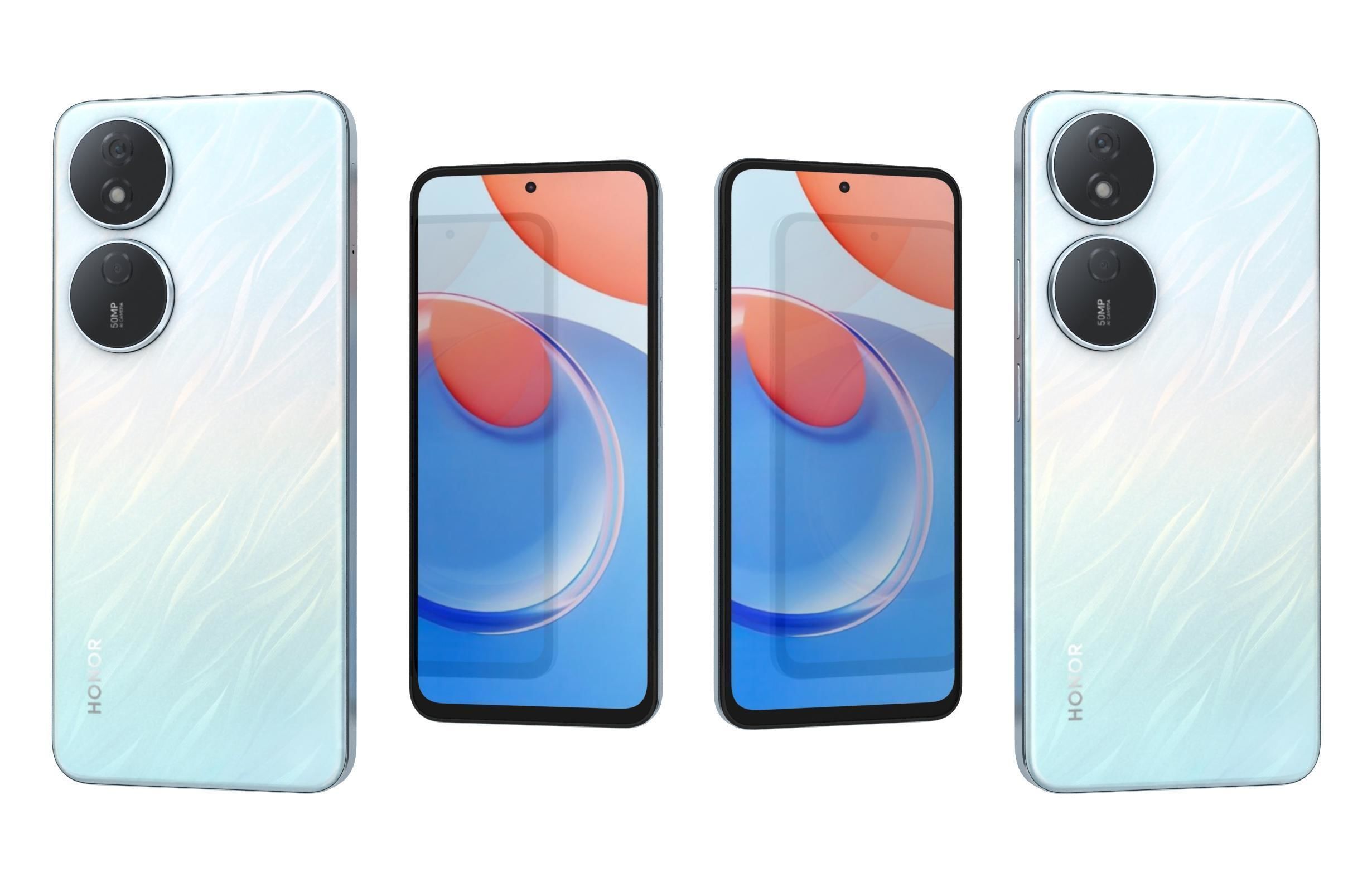 Honor Play 8T All Colors Low-poly 3D model_28